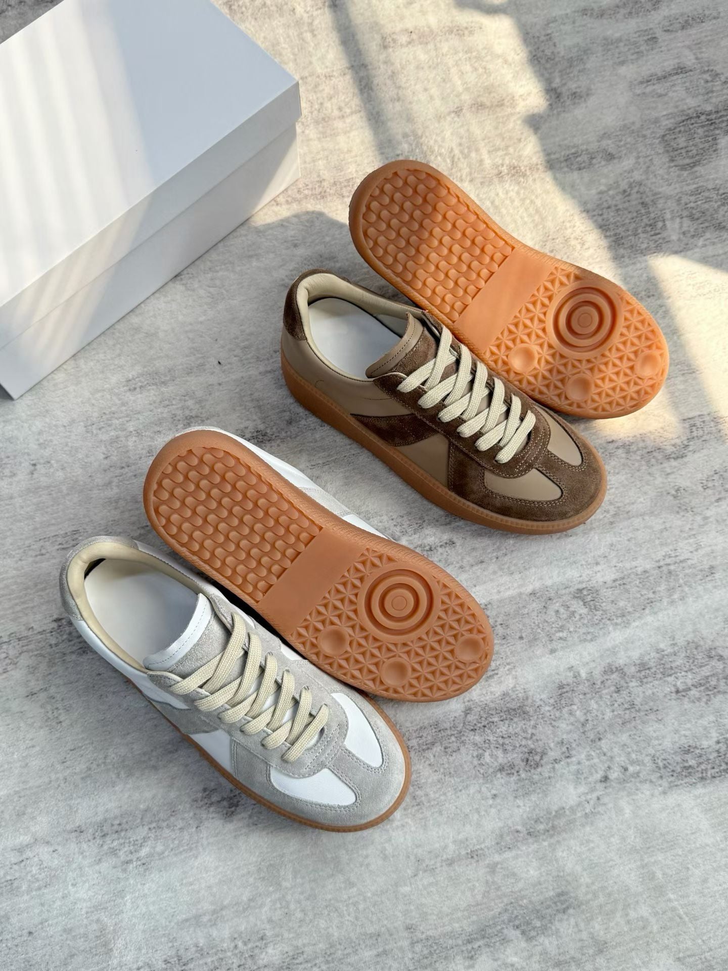 Retro Platform Leather Sneakers