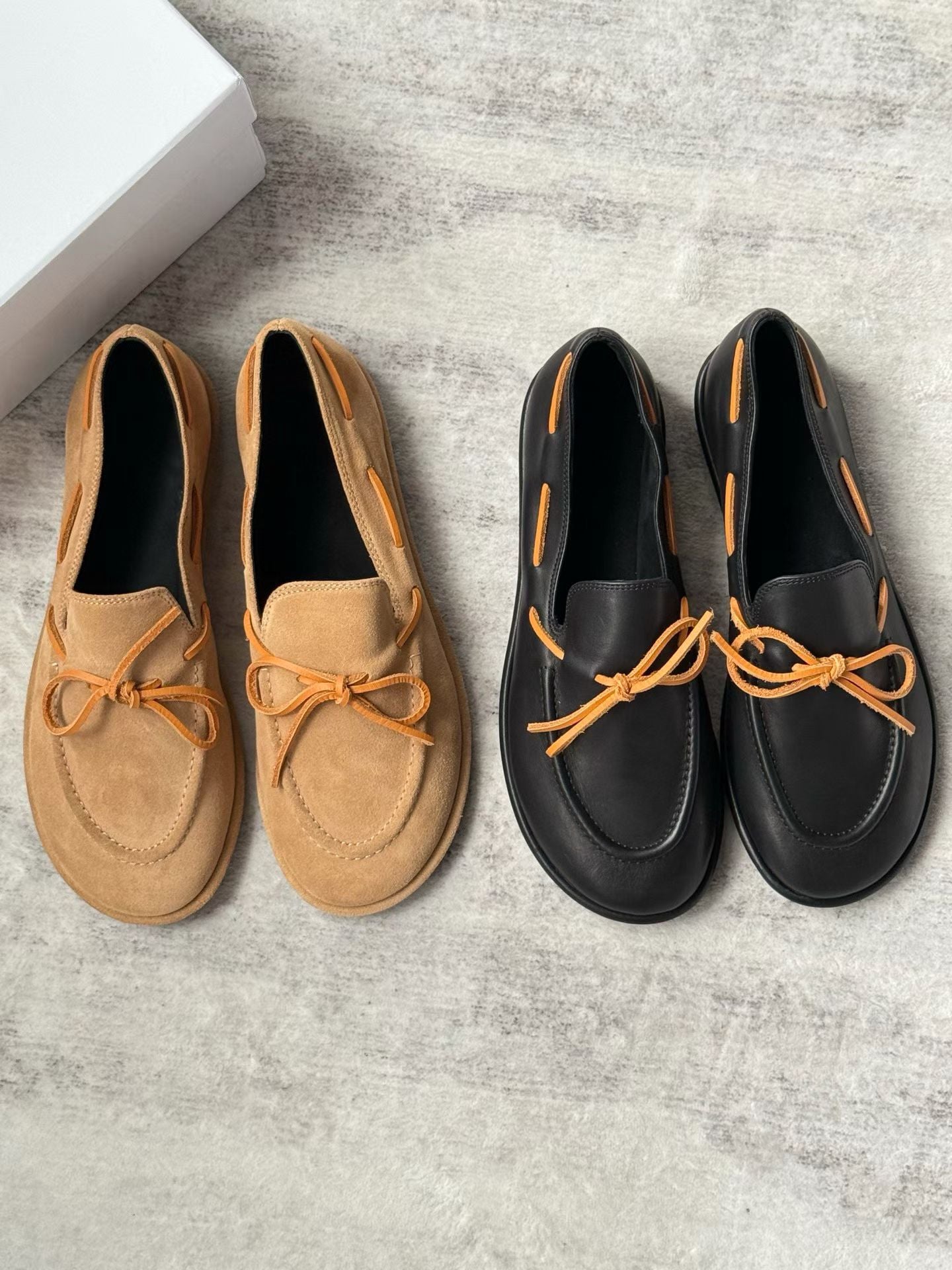 Classic Bow Leather Loafers