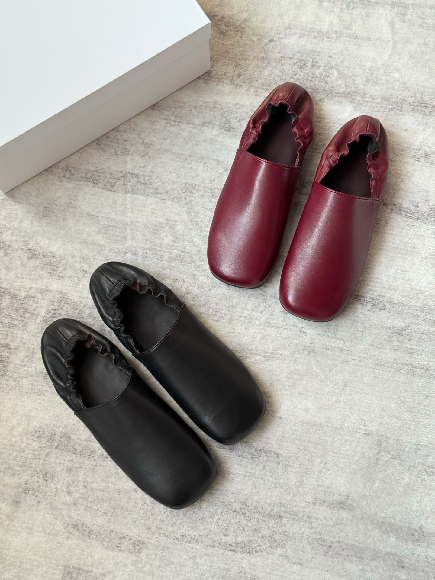 Soft Leather Slip-On Flats