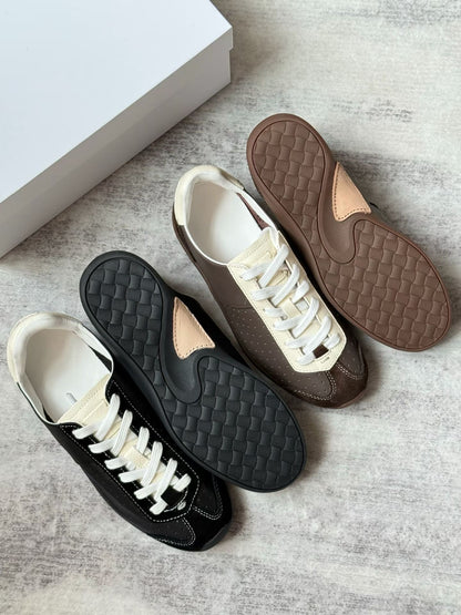 Retro Suede Leather Trainer Sneakers