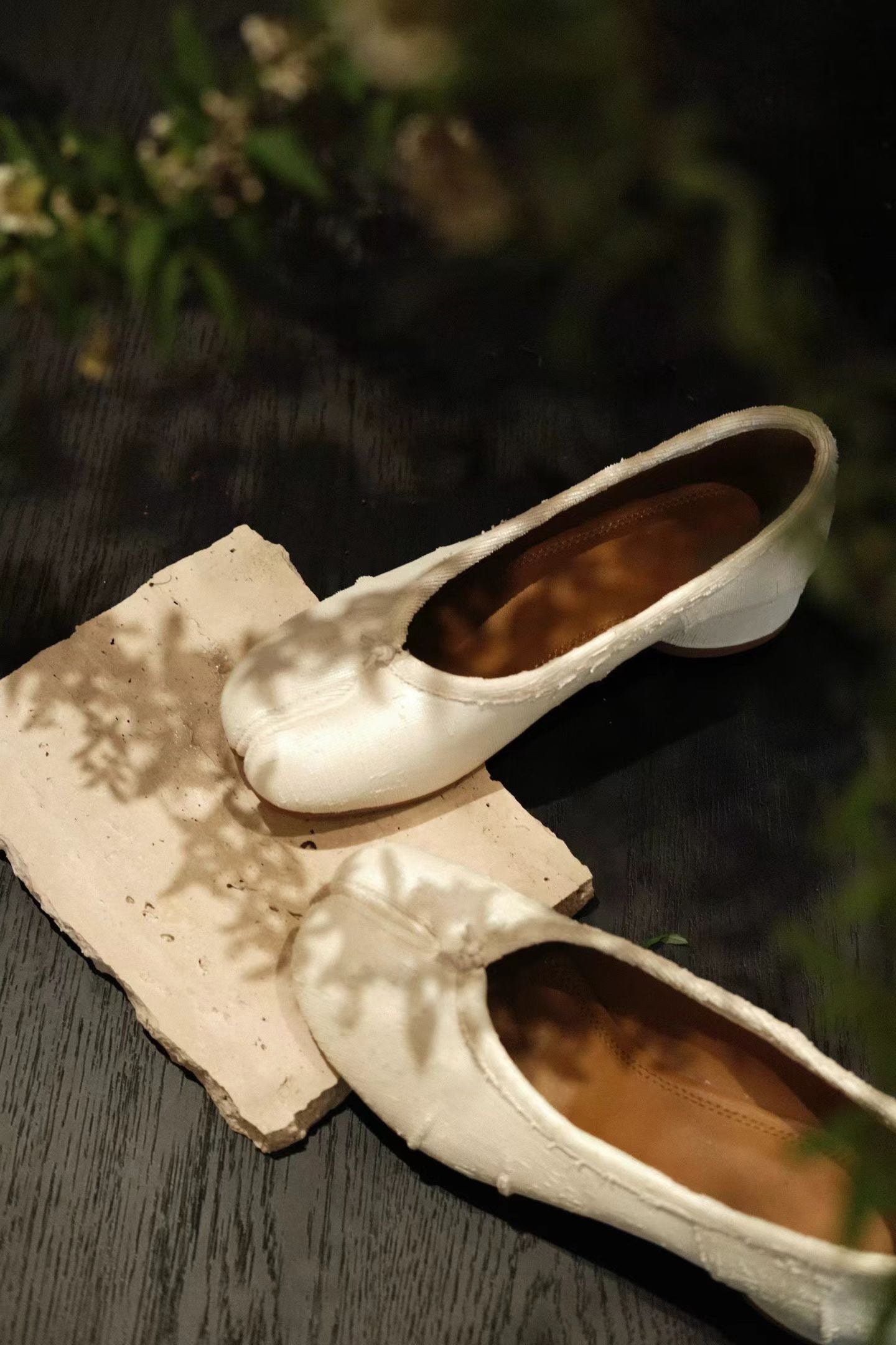 Textured Leather Square Toe Mid Heel Pumps