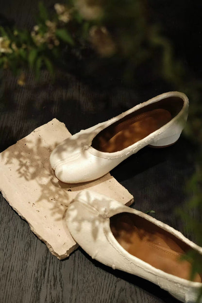 Textured Leather Square Toe Mid Heel Pumps
