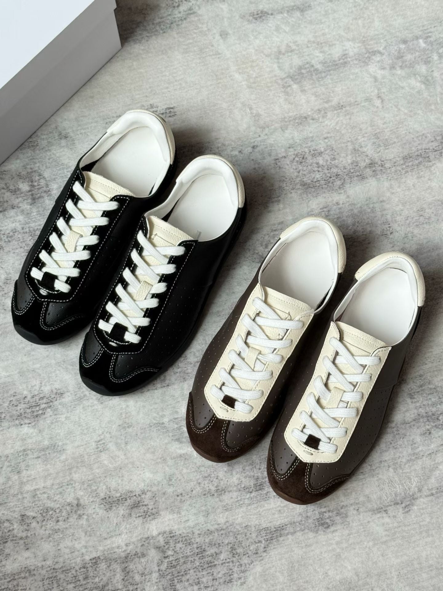 Retro Suede Leather Trainer Sneakers