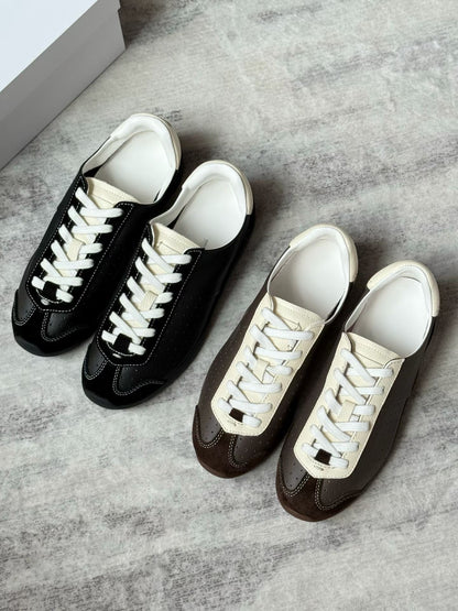 Retro Suede Leather Trainer Sneakers