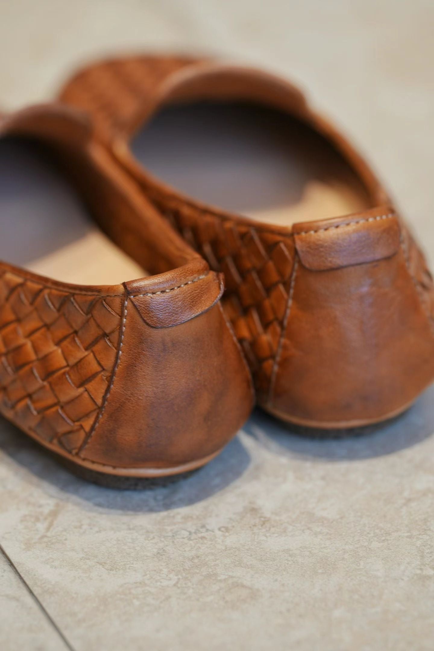Handwoven Leather Slip-On Loafers