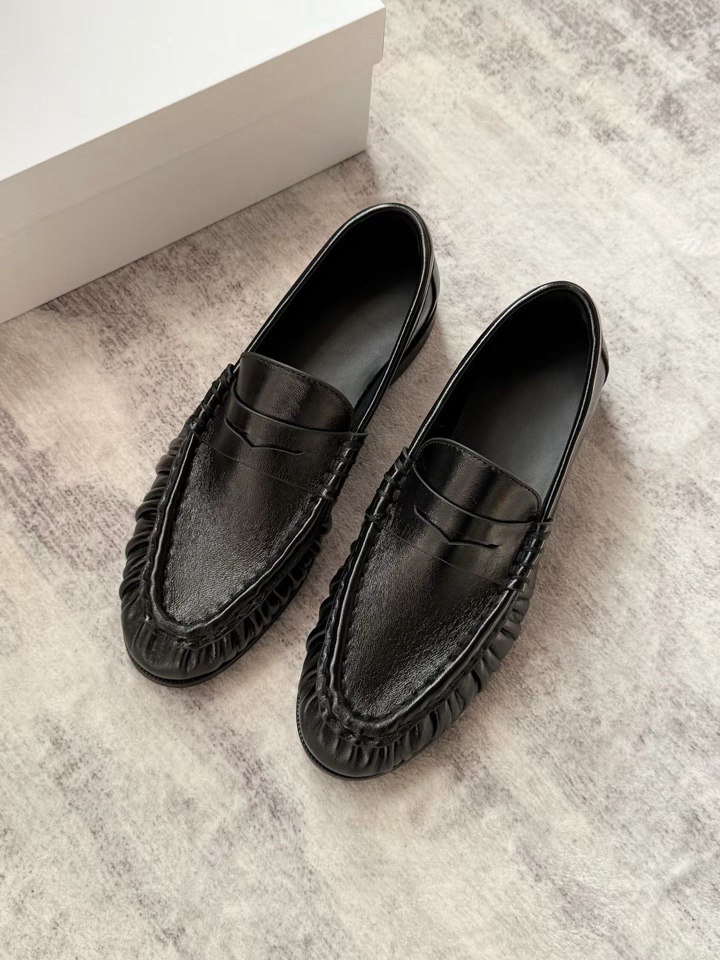 Classic Pleated Leather Loafers