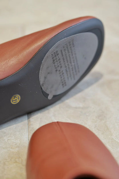 Minimalist Soft Leather Slip-On Flats