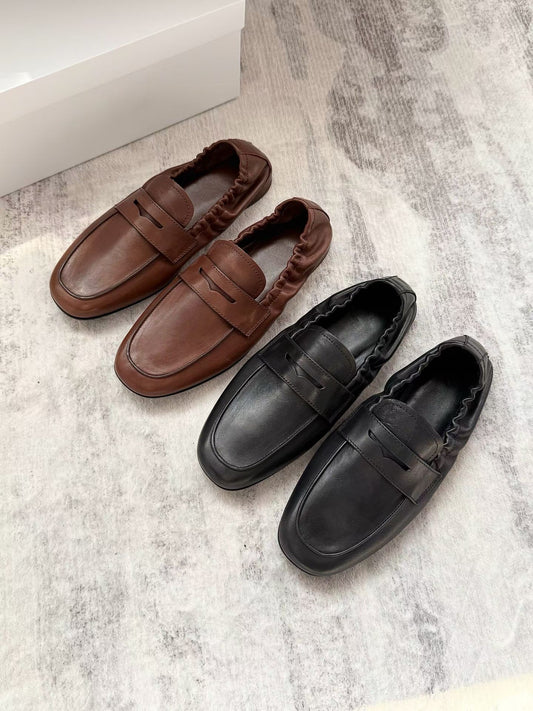 Vintage Leather Penny Loafers