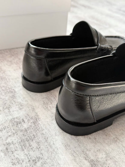 Classic Pleated Leather Loafers