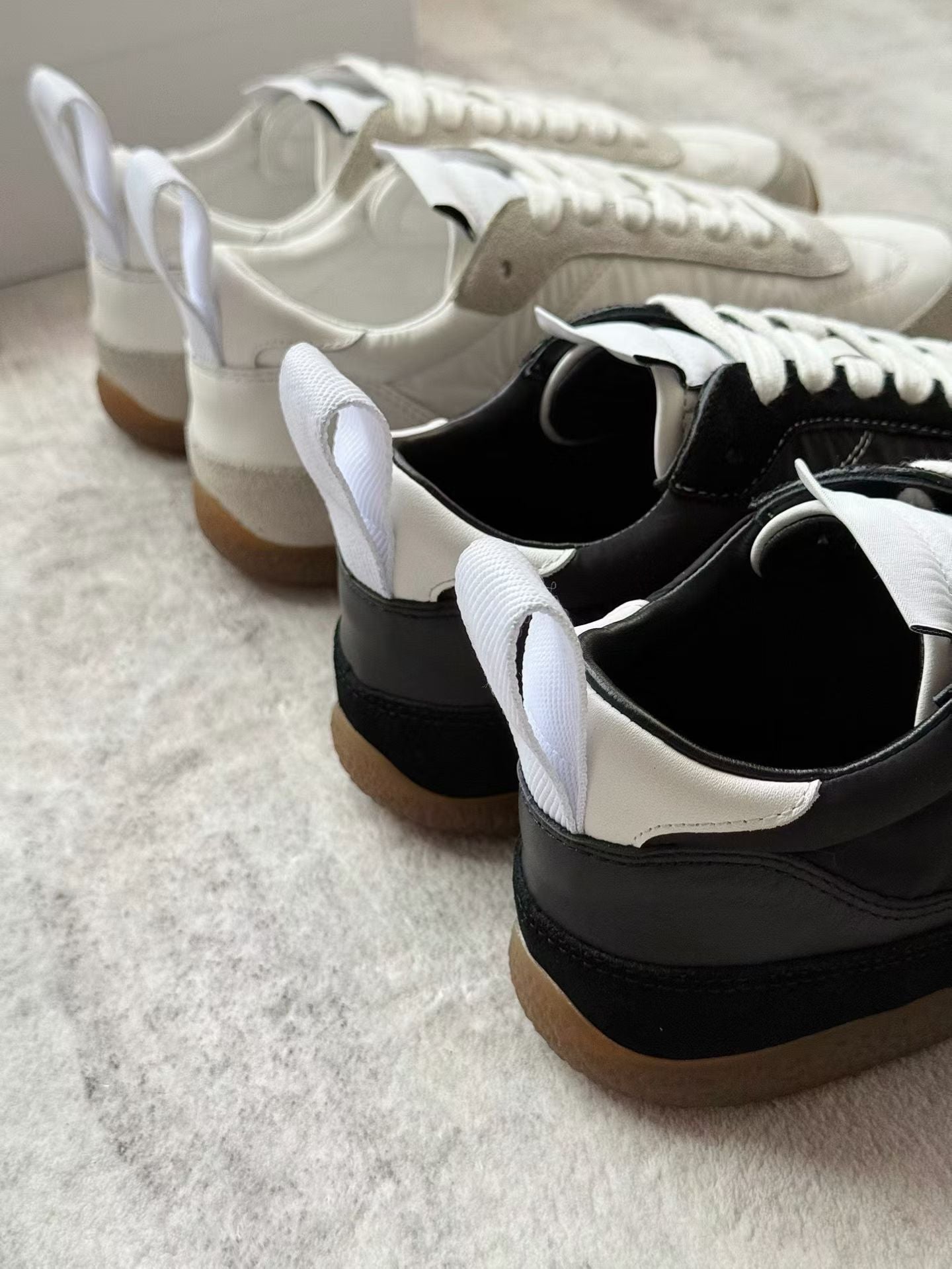 Suede Panel Leather Trainer Sneakers