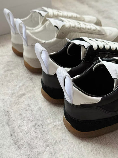 Suede Panel Leather Trainer Sneakers