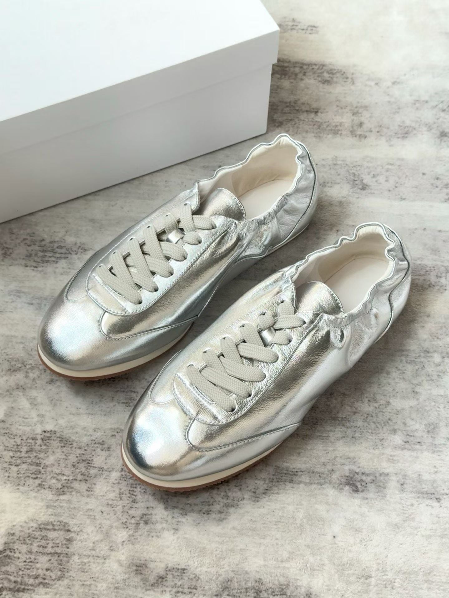 Minimalist Leather Ballet Sneakers