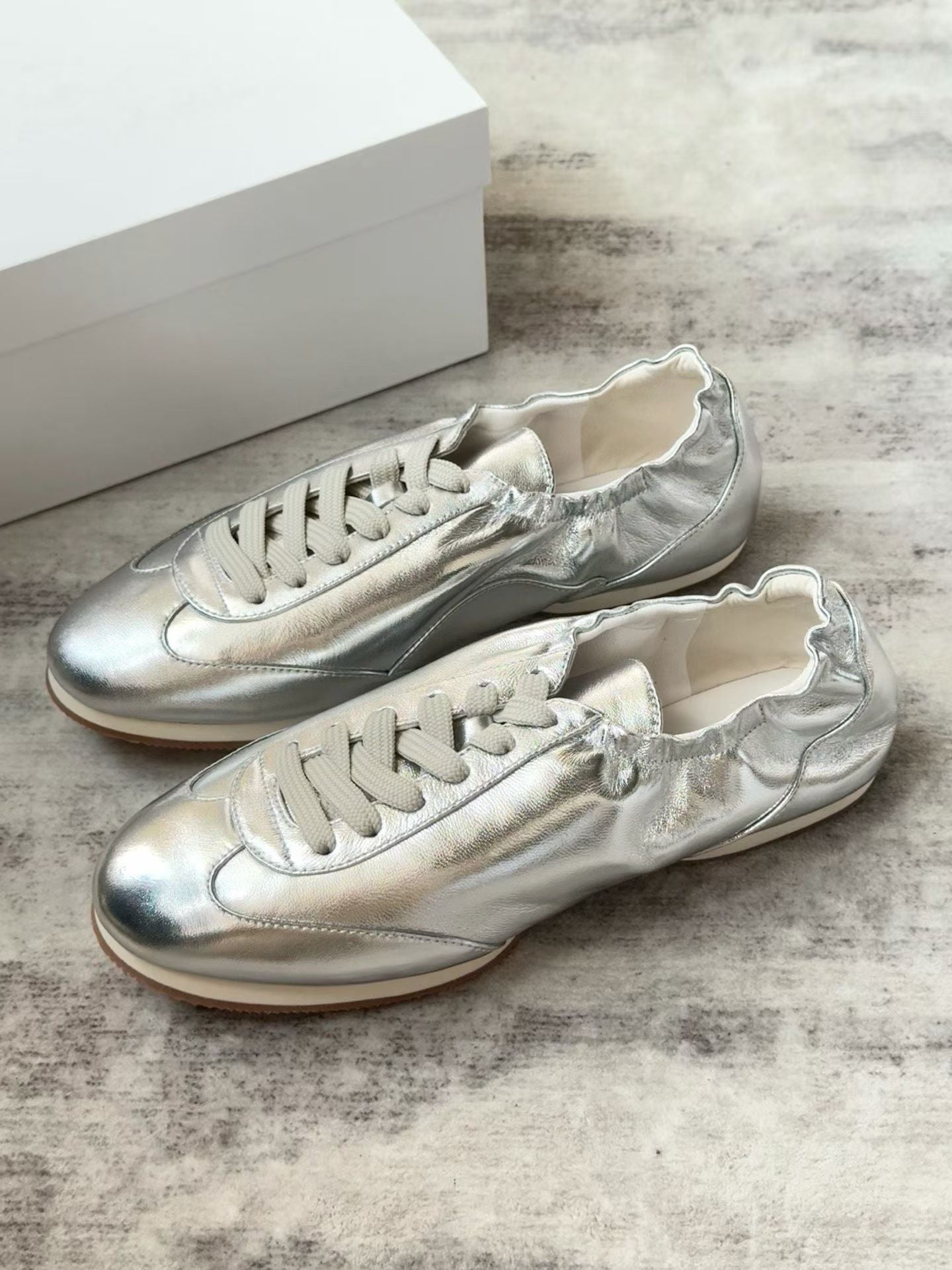 Minimalist Leather Ballet Sneakers