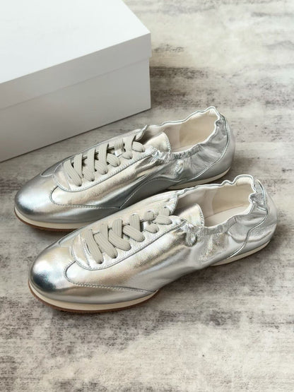 Minimalist Leather Ballet Sneakers