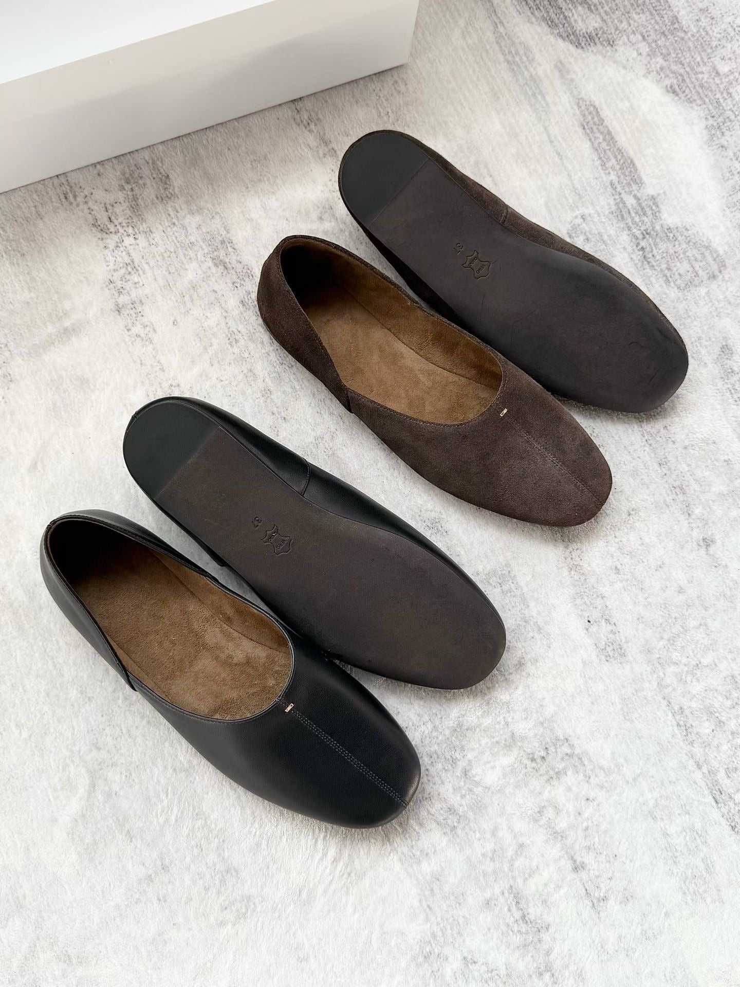 Retro Soft Leather Ballet Flats