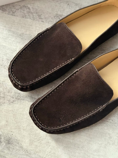 Suede Leather Slip-On Loafers