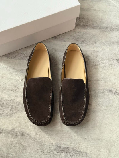 Suede Leather Slip-On Loafers