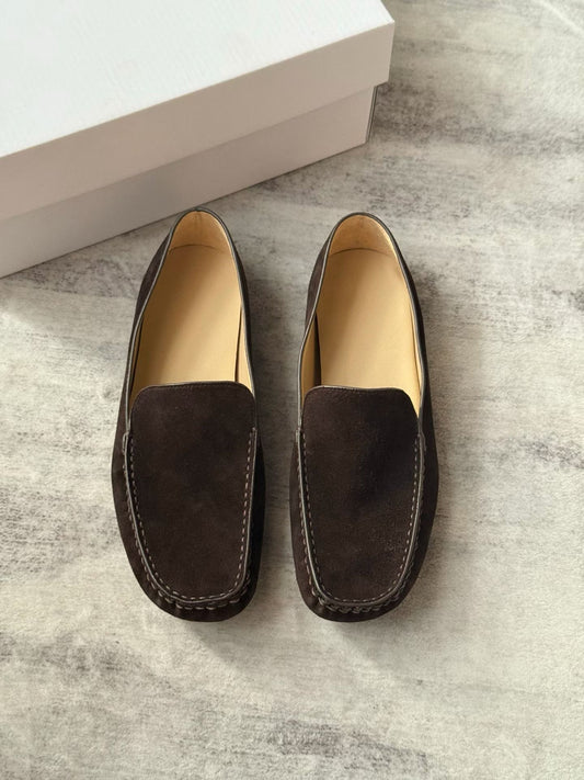 Suede Leather Slip-On Loafers