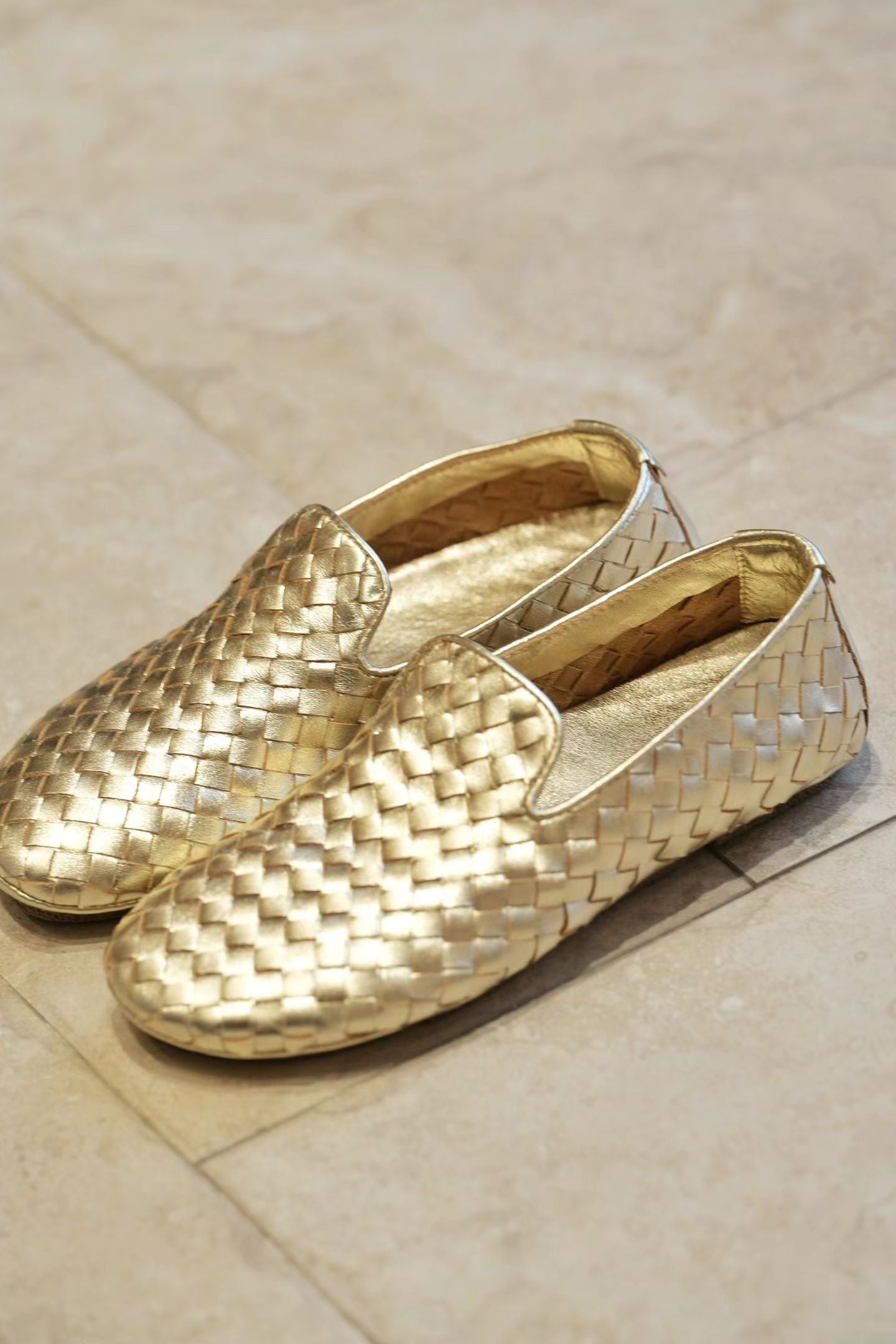 Handwoven Leather Slip-On Loafers