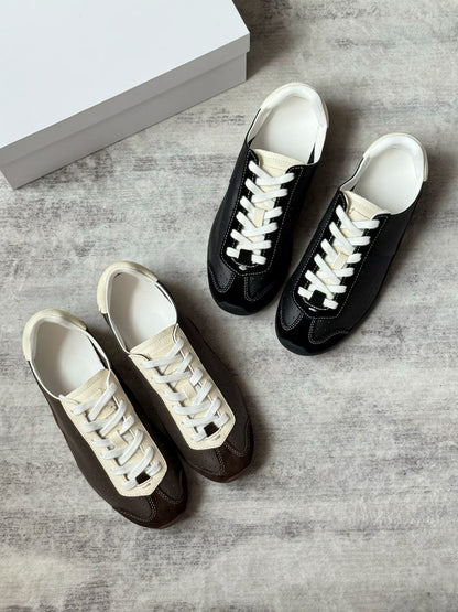 Retro Suede Leather Trainer Sneakers