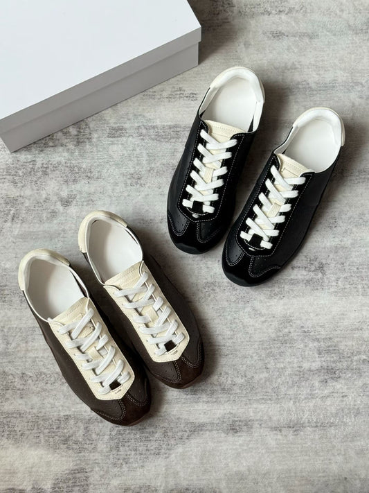 Retro Suede Leather Trainer Sneakers