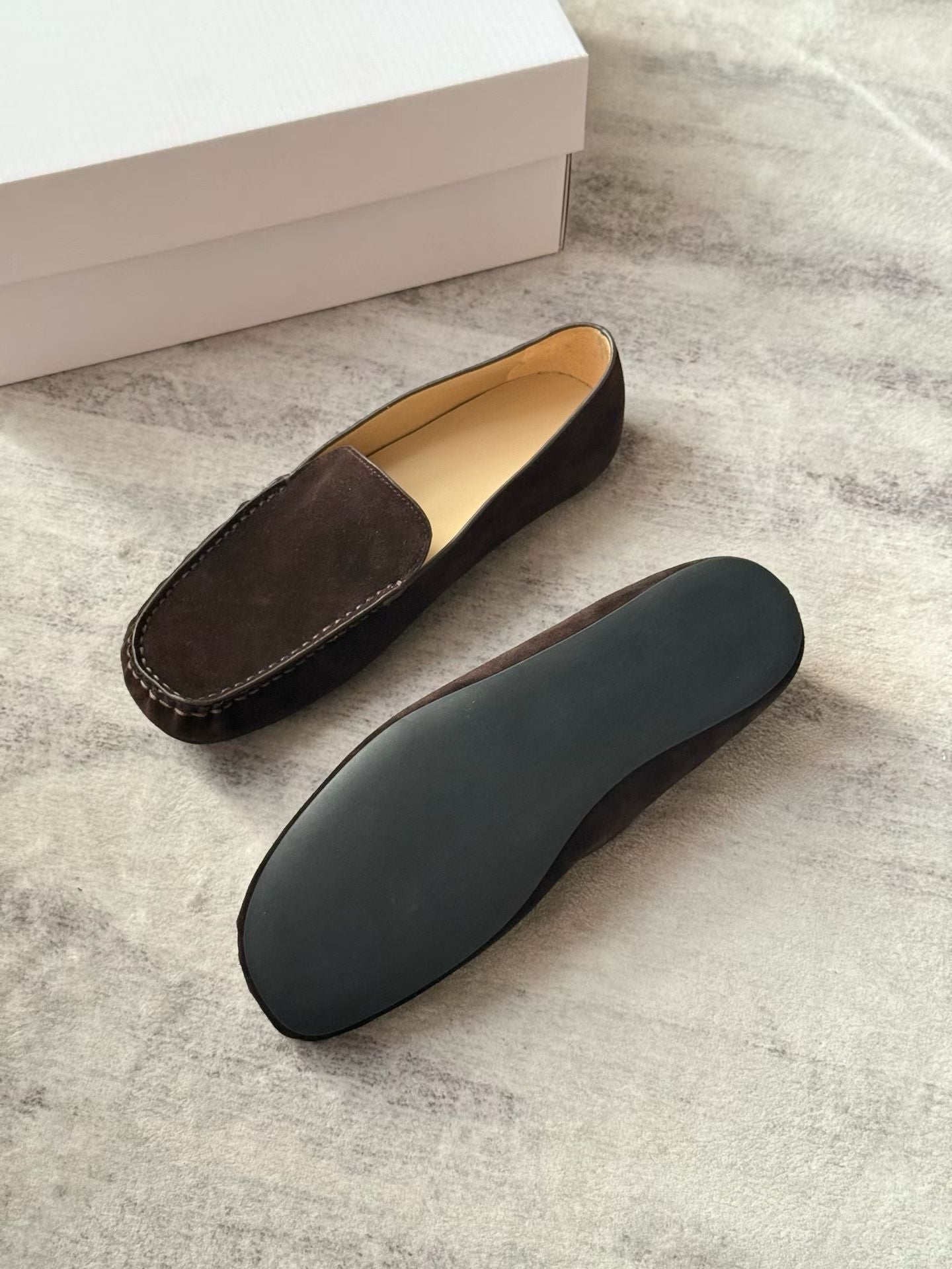 Suede Leather Slip-On Loafers