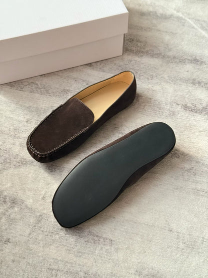 Suede Leather Slip-On Loafers