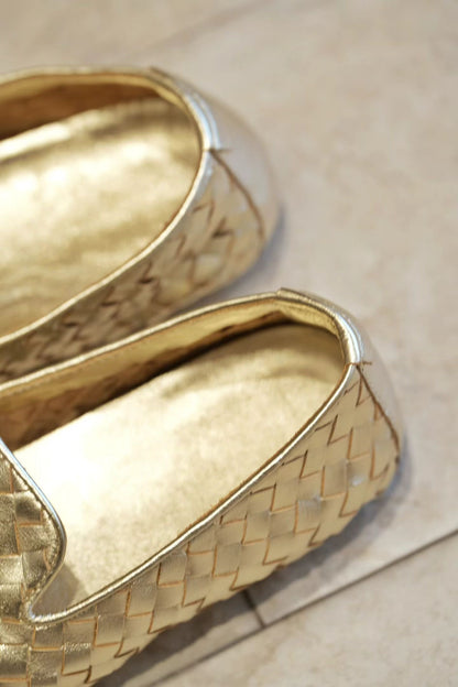 Handwoven Leather Slip-On Loafers