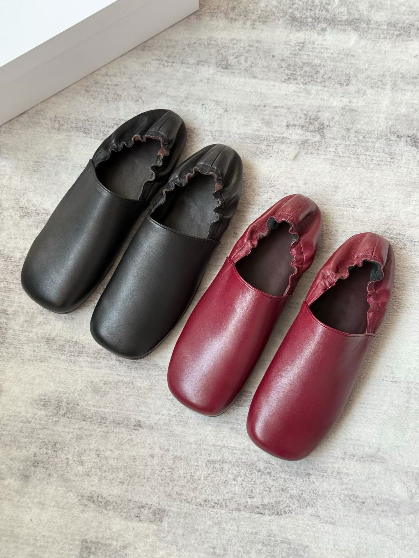 Soft Leather Slip-On Flats