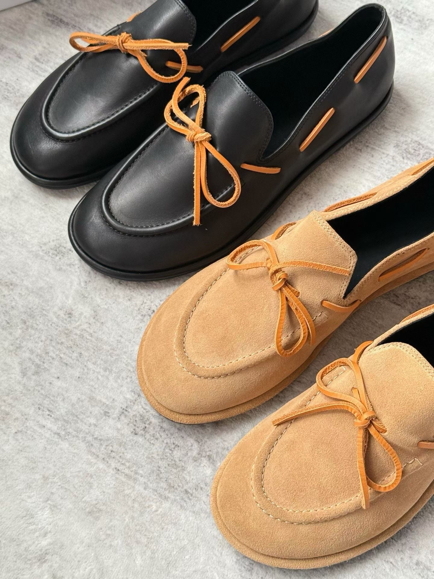 Classic Bow Leather Loafers