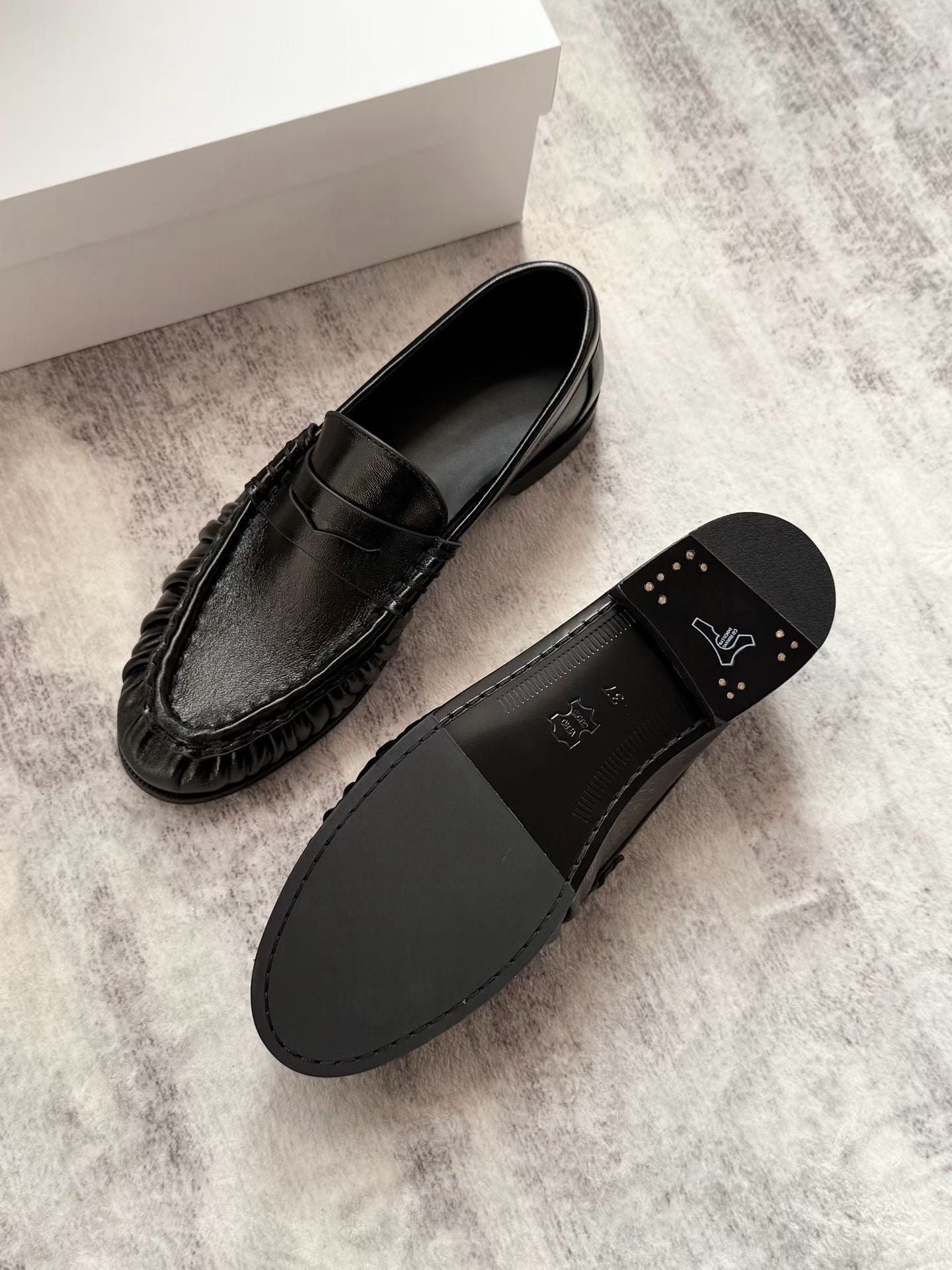 Classic Pleated Leather Loafers