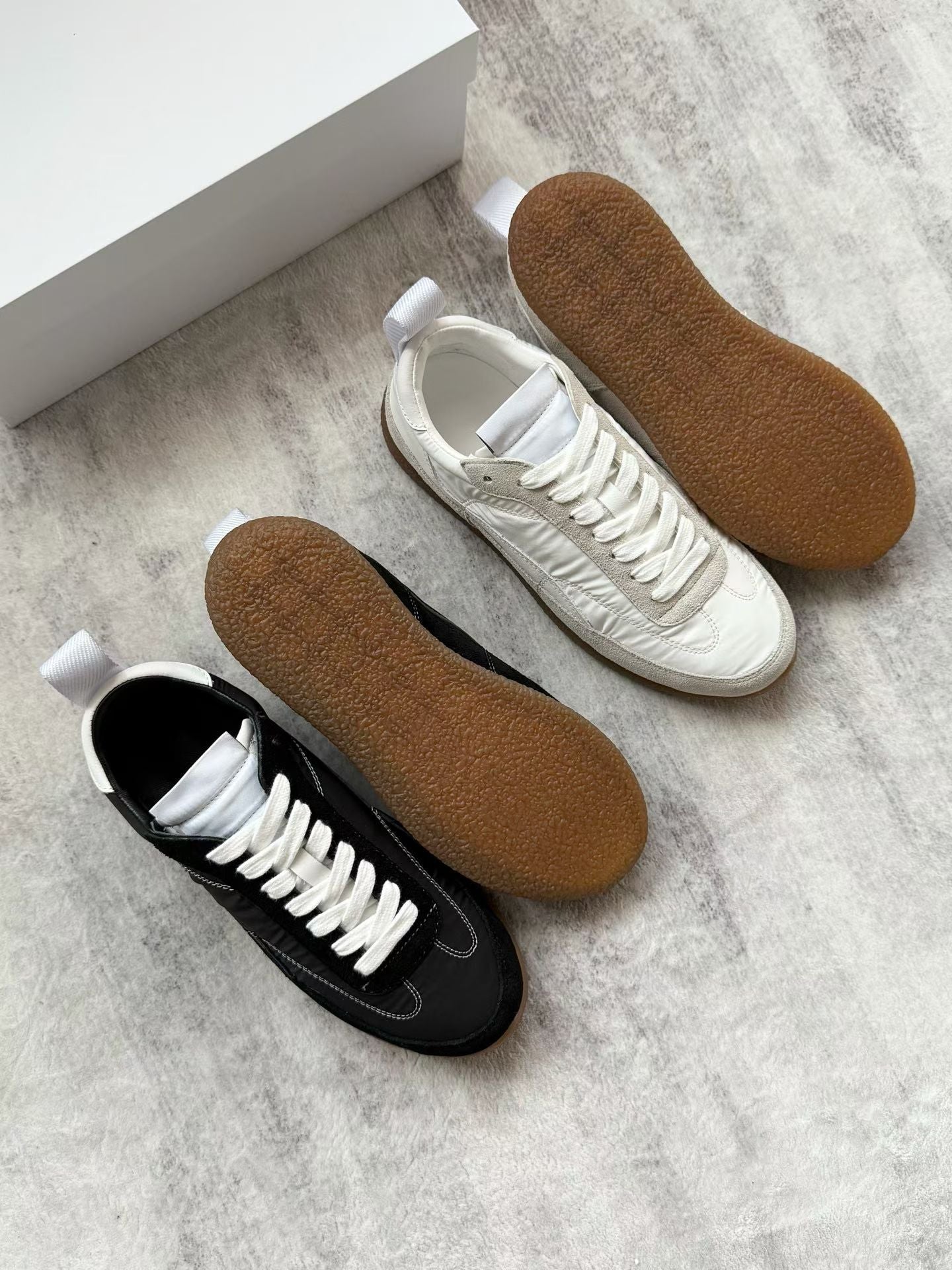 Suede Panel Leather Trainer Sneakers
