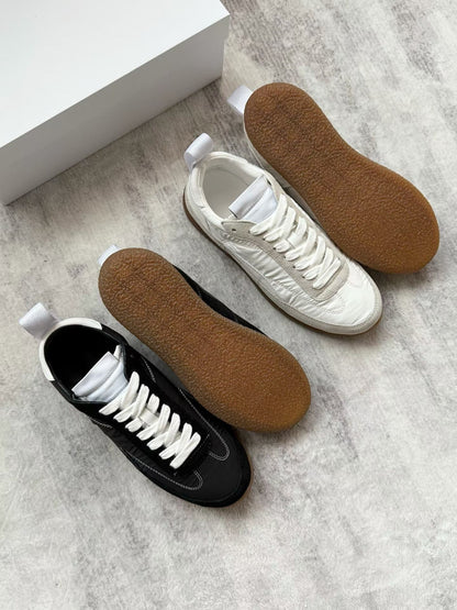 Suede Panel Leather Trainer Sneakers