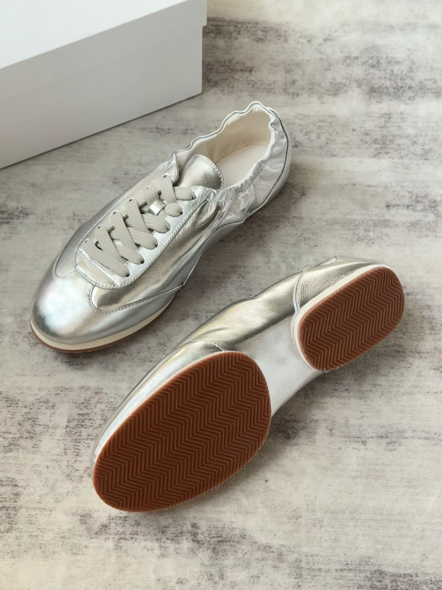 Minimalist Leather Ballet Sneakers