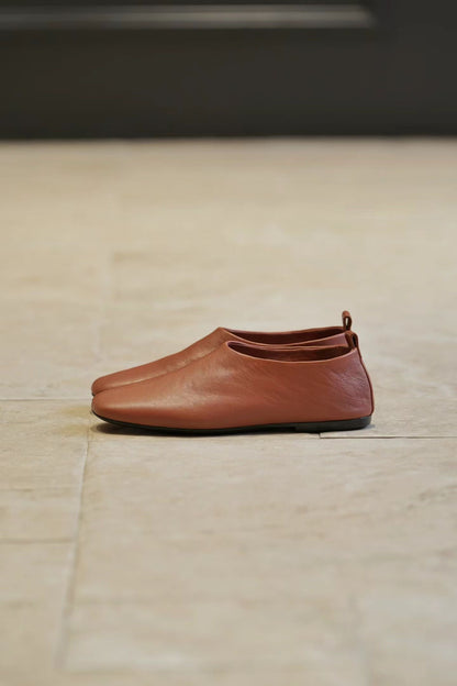 Minimalist Soft Leather Slip-On Flats