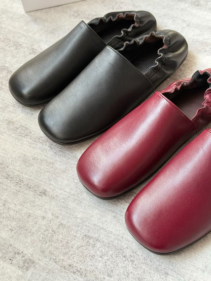 Soft Leather Slip-On Flats