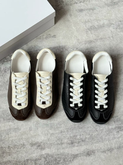 Retro Suede Leather Trainer Sneakers