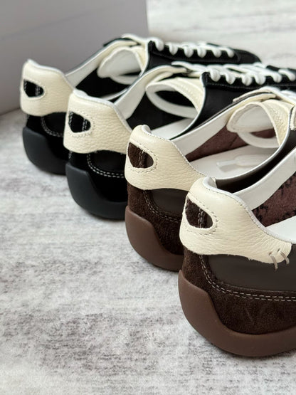 Retro Suede Leather Trainer Sneakers