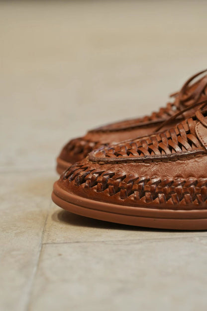 Woven Leather Tassel Loafers