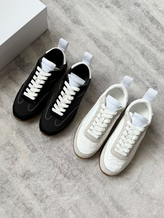 Suede Panel Leather Trainer Sneakers
