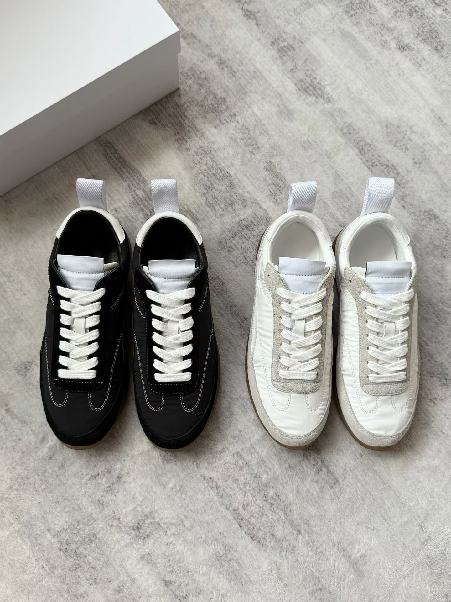 Suede Panel Leather Trainer Sneakers