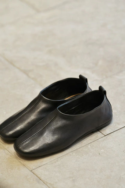 Minimalist Soft Leather Slip-On Flats