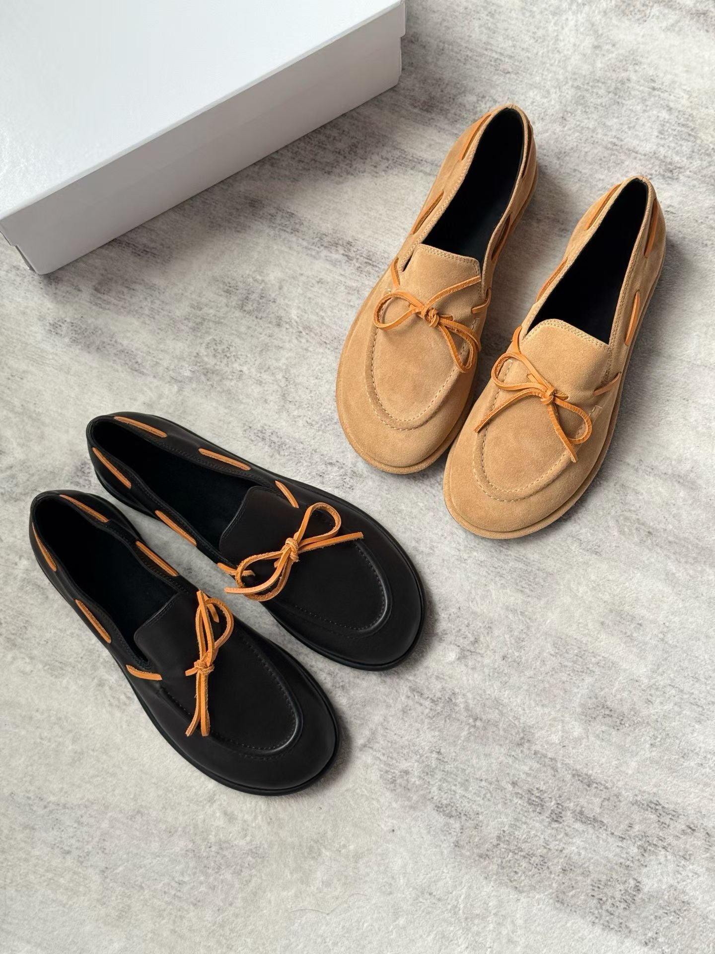 Classic Bow Leather Loafers