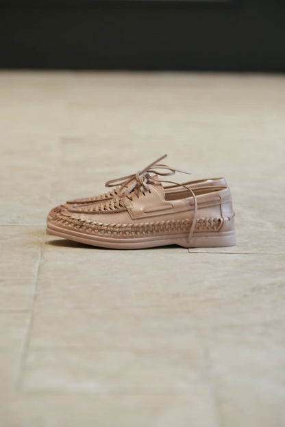 Woven Leather Tassel Loafers