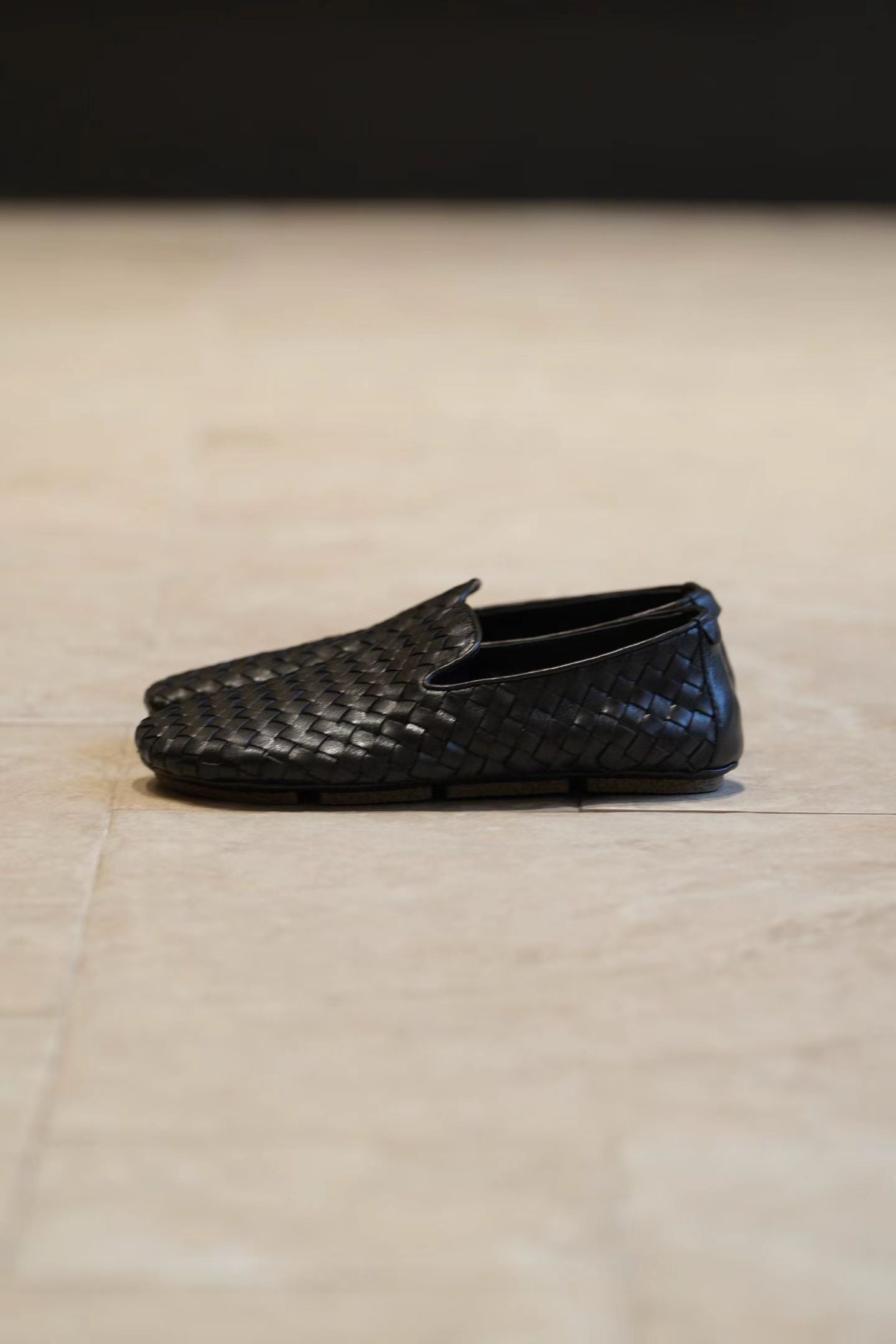 Handwoven Leather Slip-On Loafers