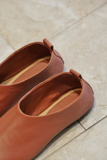 Minimalist Soft Leather Slip-On Flats