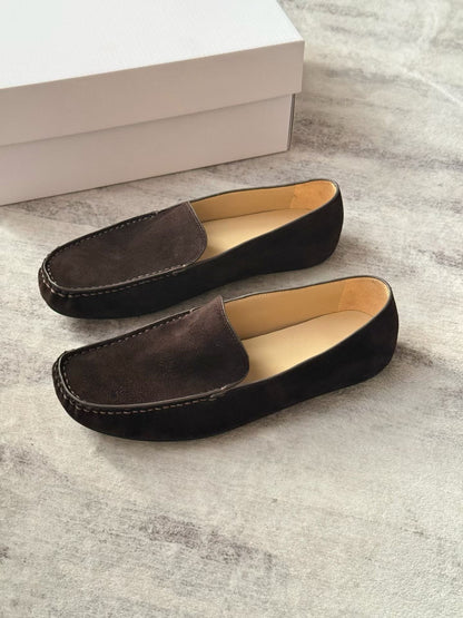 Suede Leather Slip-On Loafers